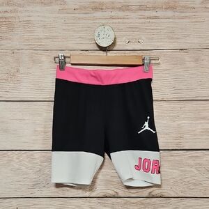 Jordan Kids Black and Pink Shorts